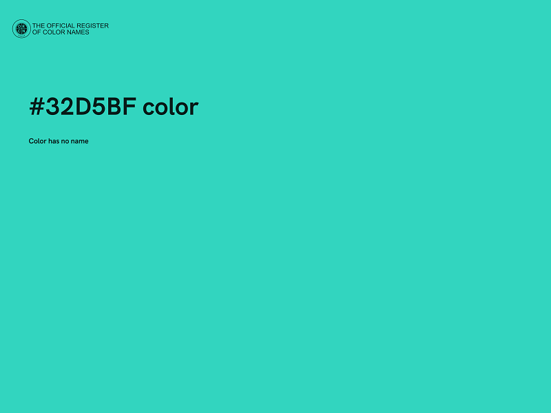 #32D5BF color image