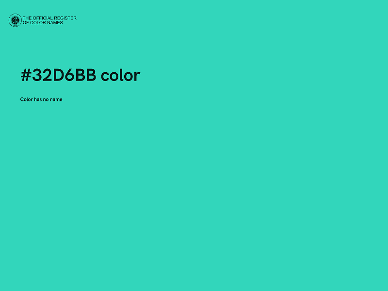 #32D6BB color image