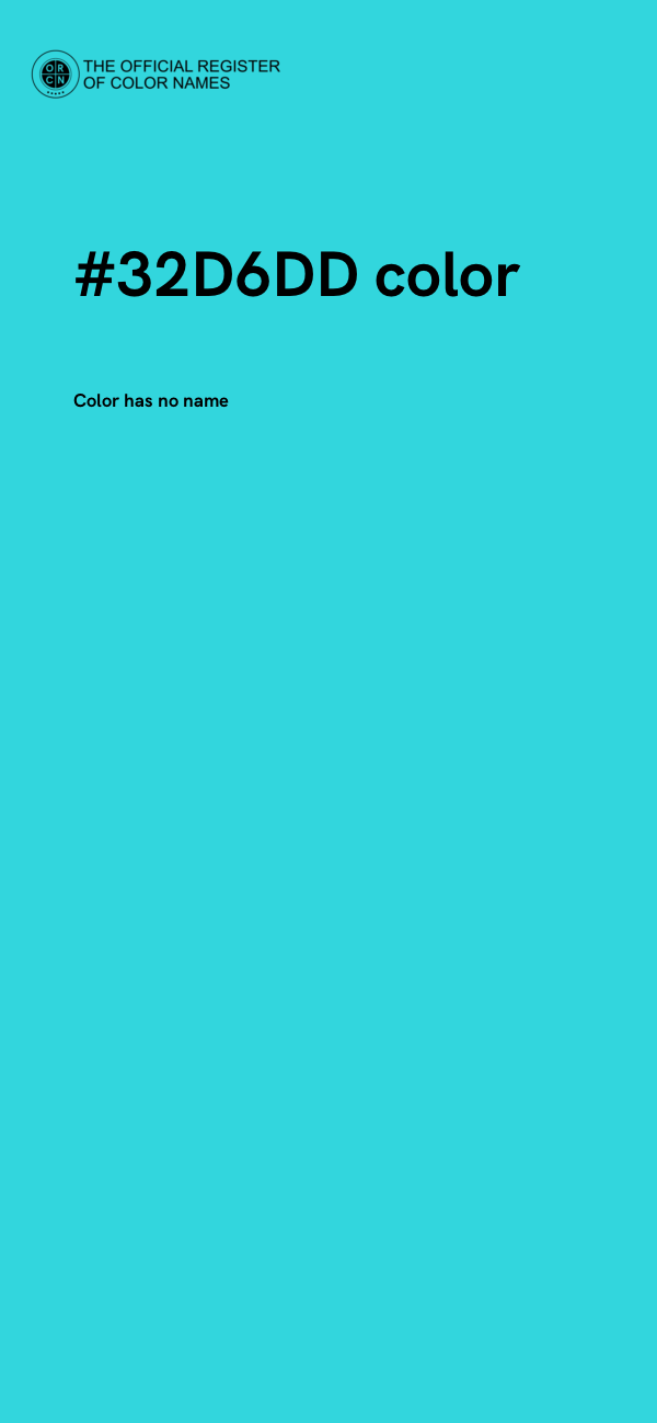 #32D6DD color image