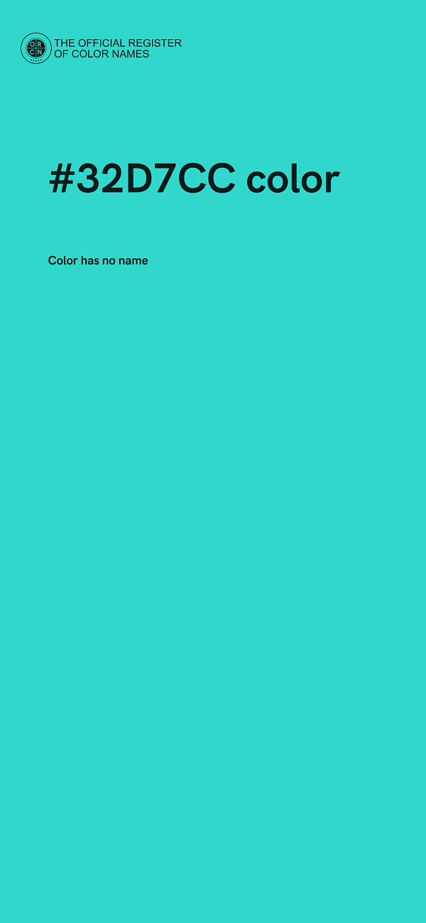 #32D7CC color image