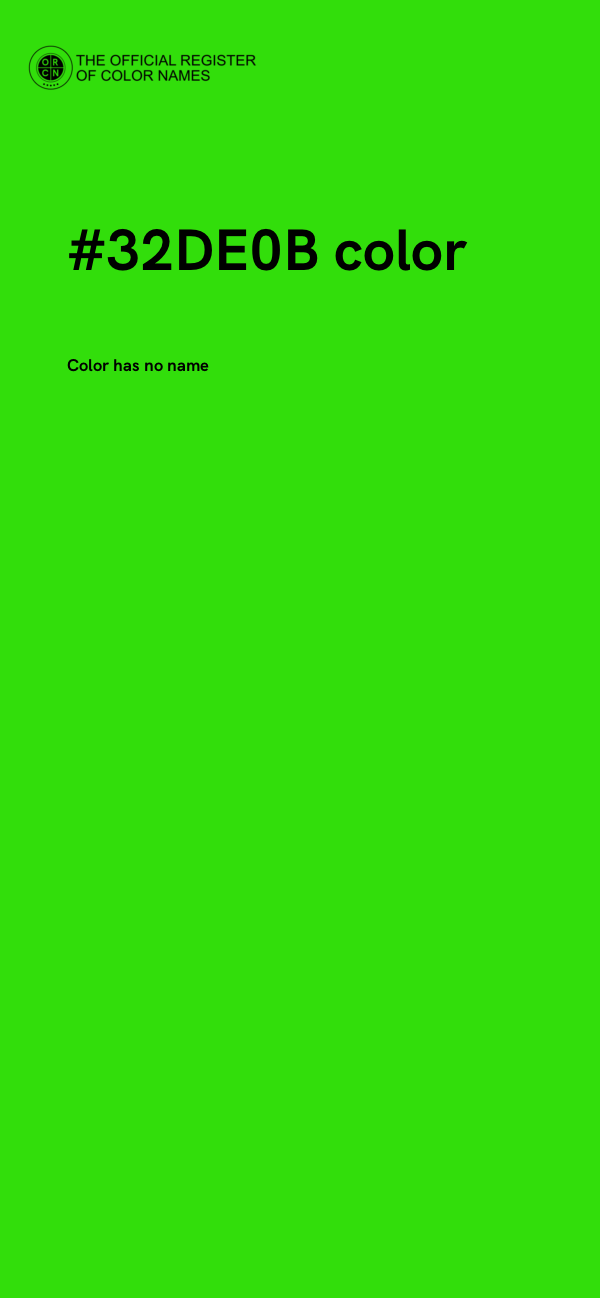 #32DE0B color image