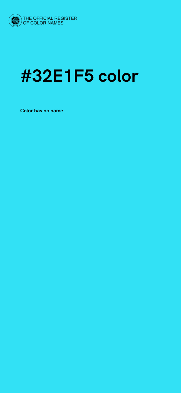 #32E1F5 color image