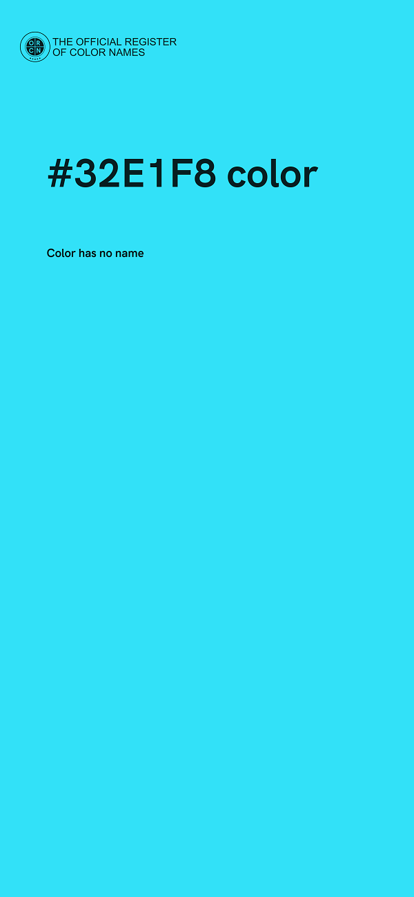 #32E1F8 color image