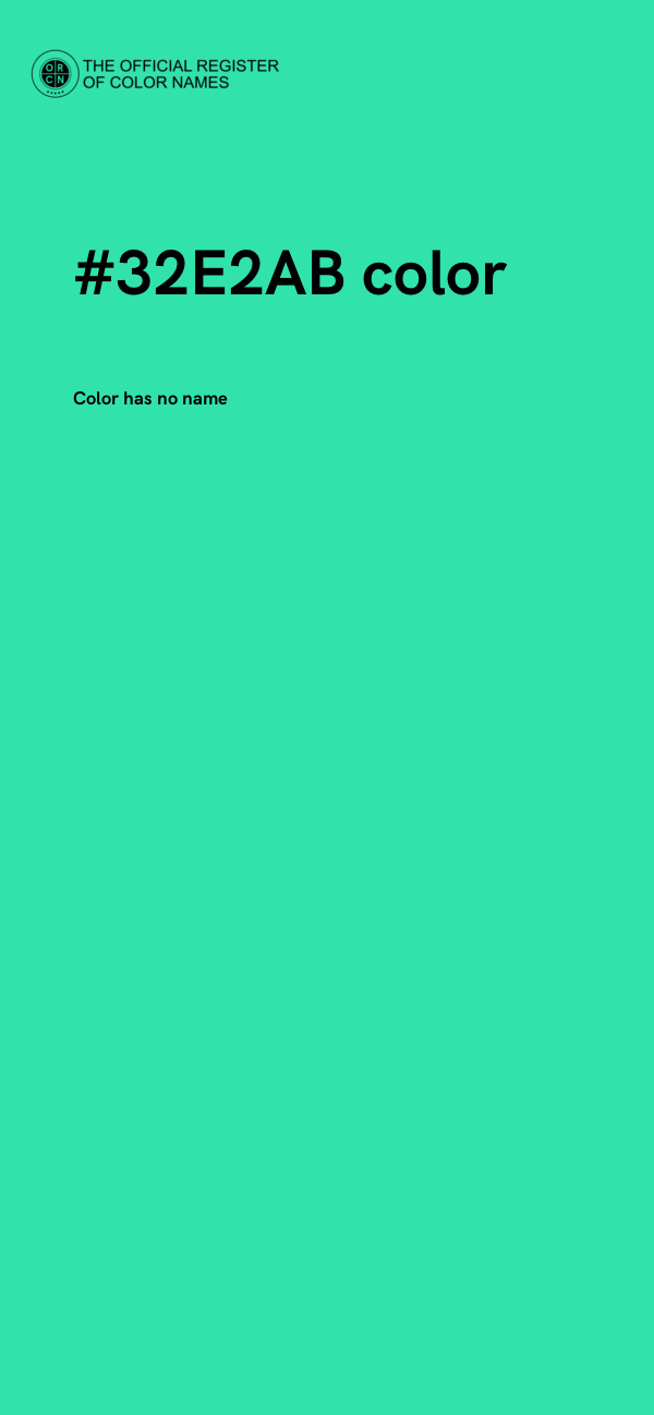 #32E2AB color image