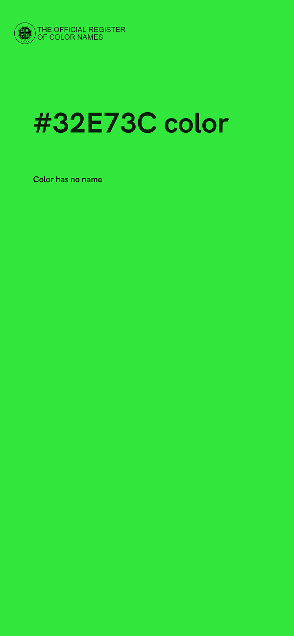 #32E73C color image