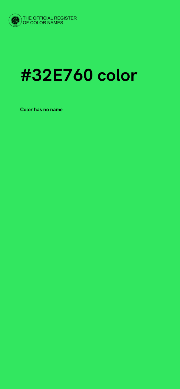 #32E760 color image