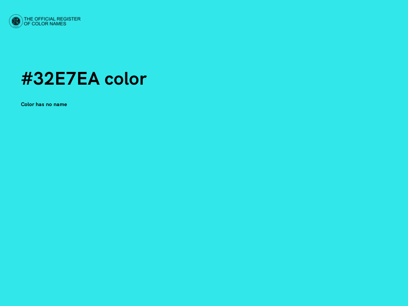 #32E7EA color image