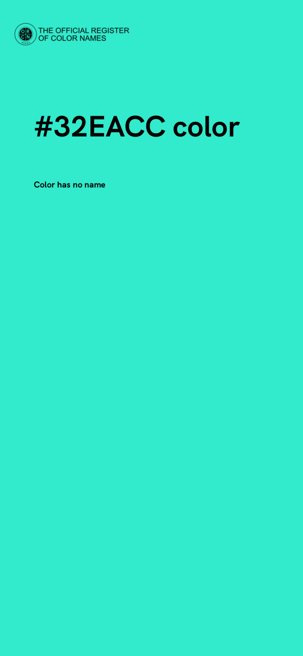#32EACC color image