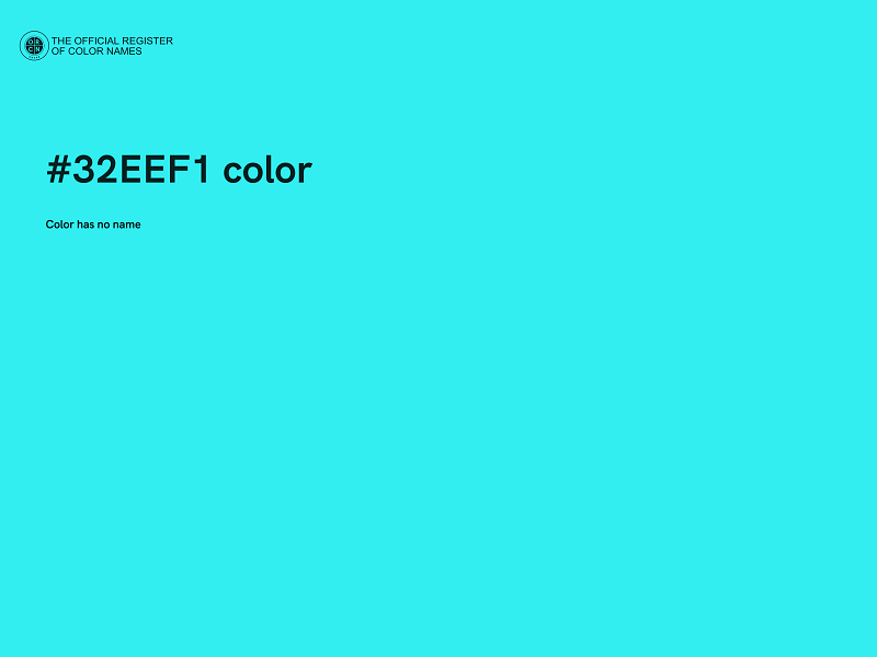 #32EEF1 color image