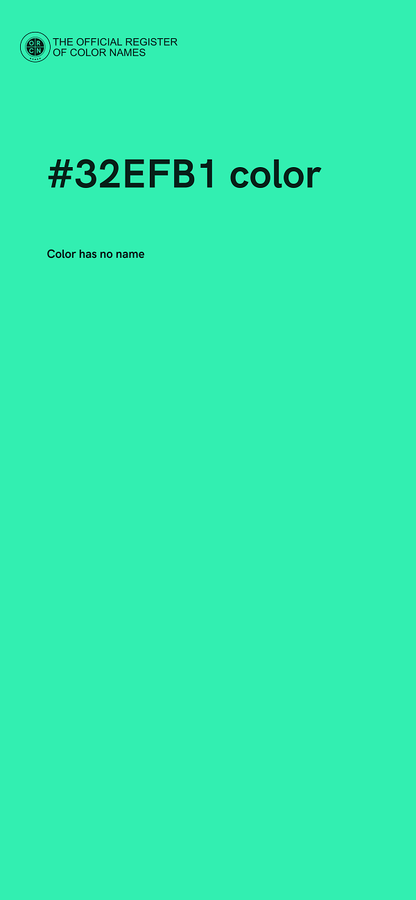 #32EFB1 color image