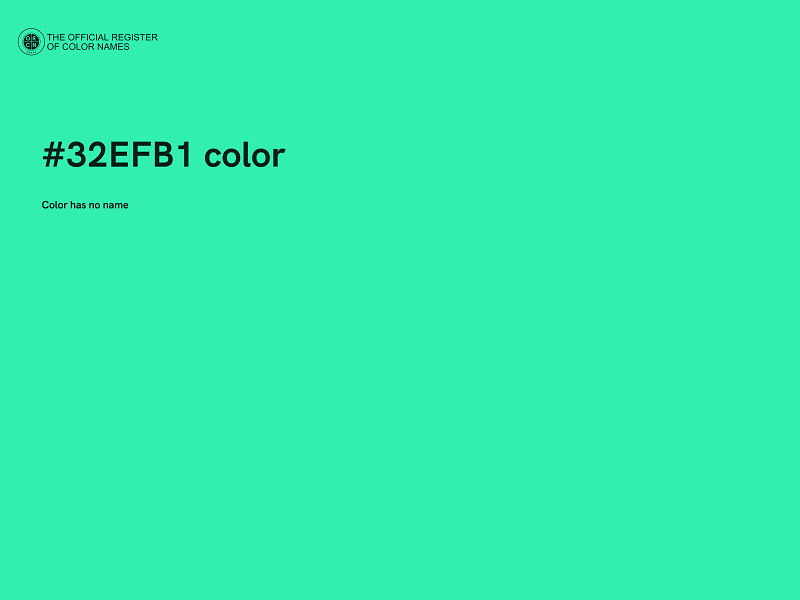 #32EFB1 color image