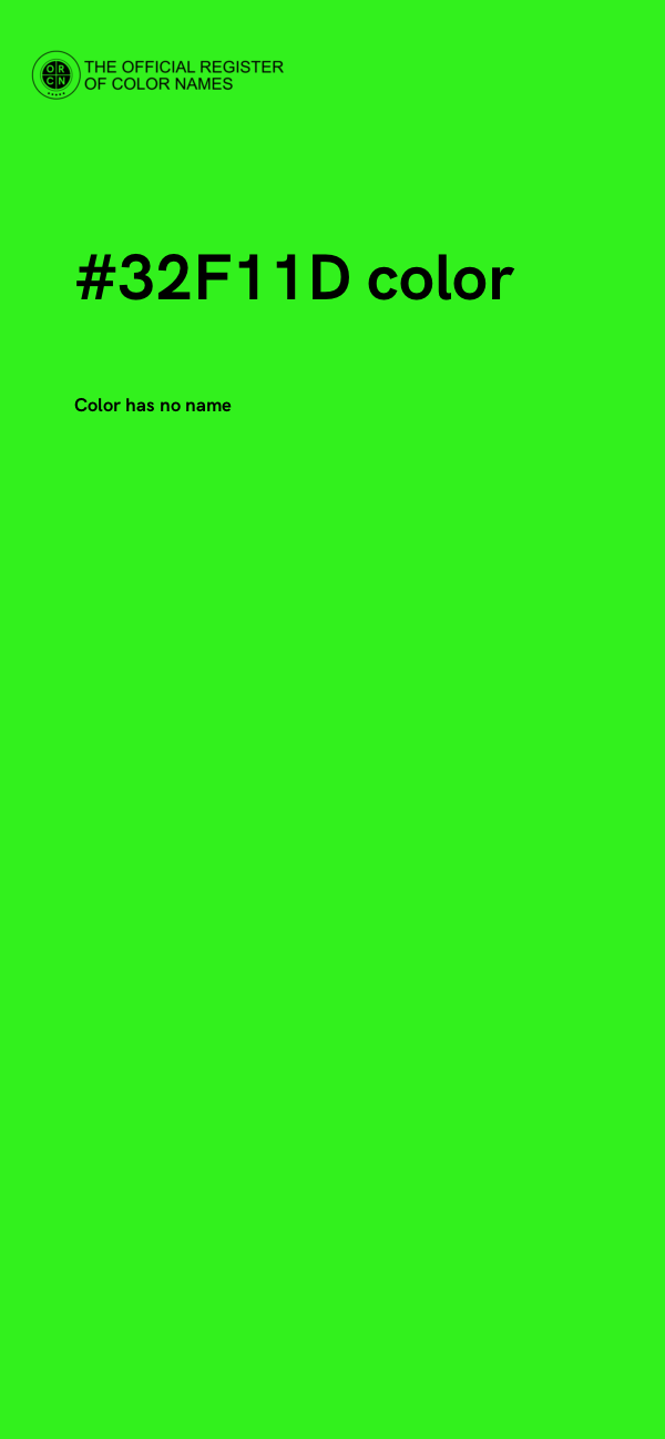 #32F11D color image