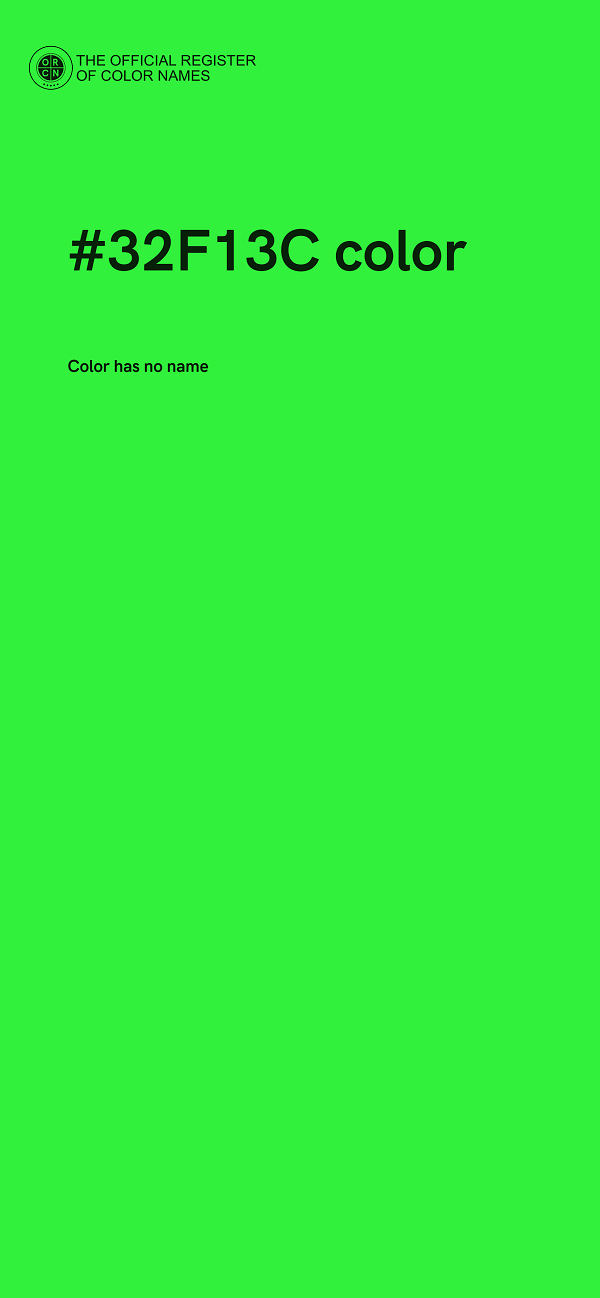 #32F13C color image