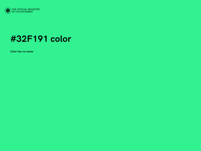 #32F191 color image