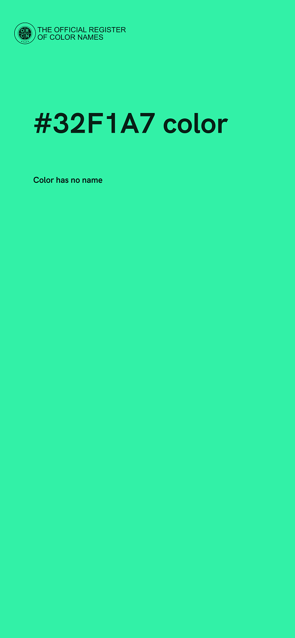 #32F1A7 color image