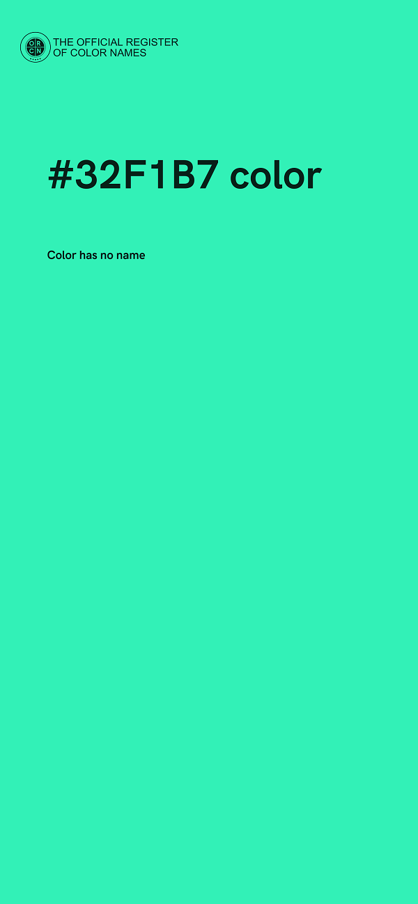 #32F1B7 color image