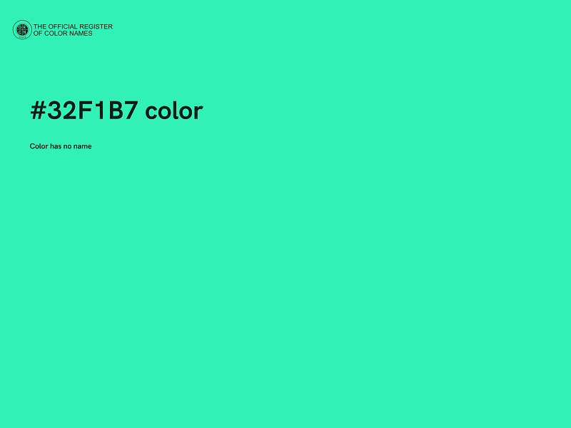 #32F1B7 color image