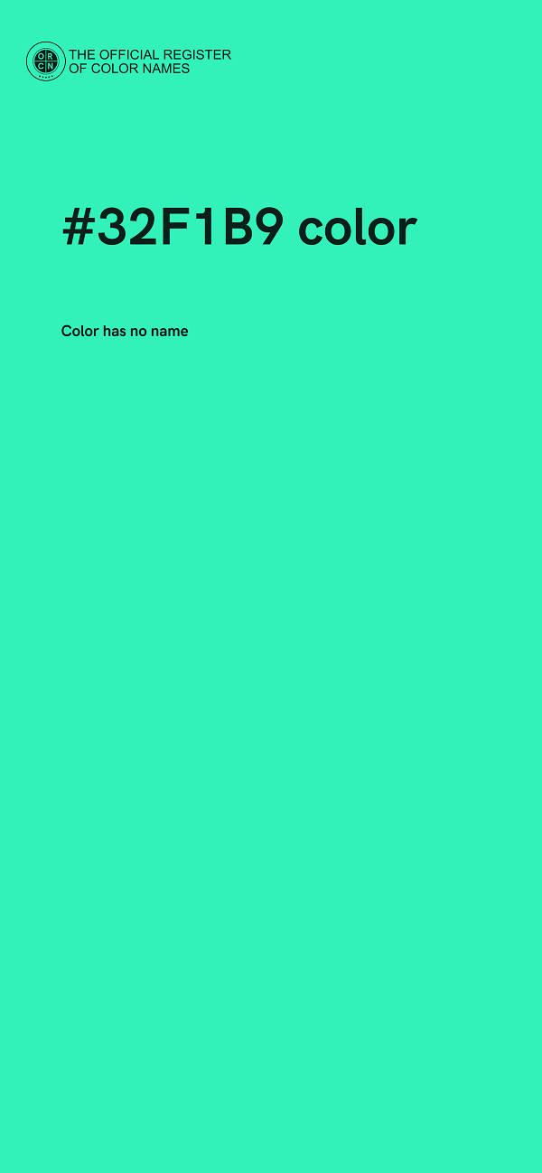 #32F1B9 color image