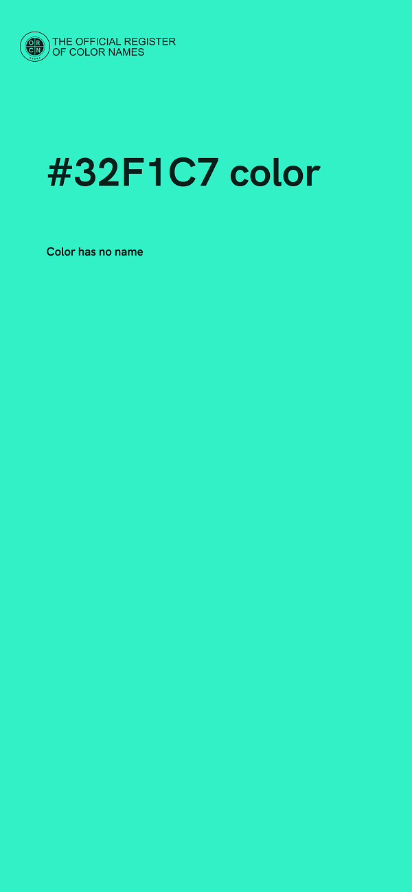 #32F1C7 color image