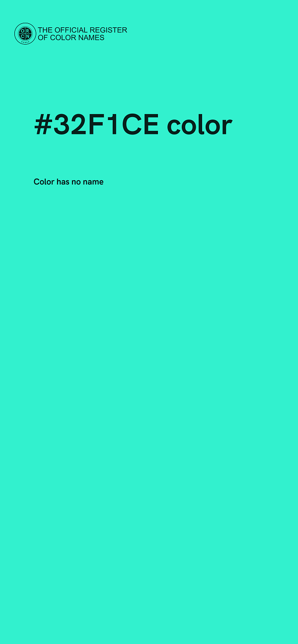 #32F1CE color image