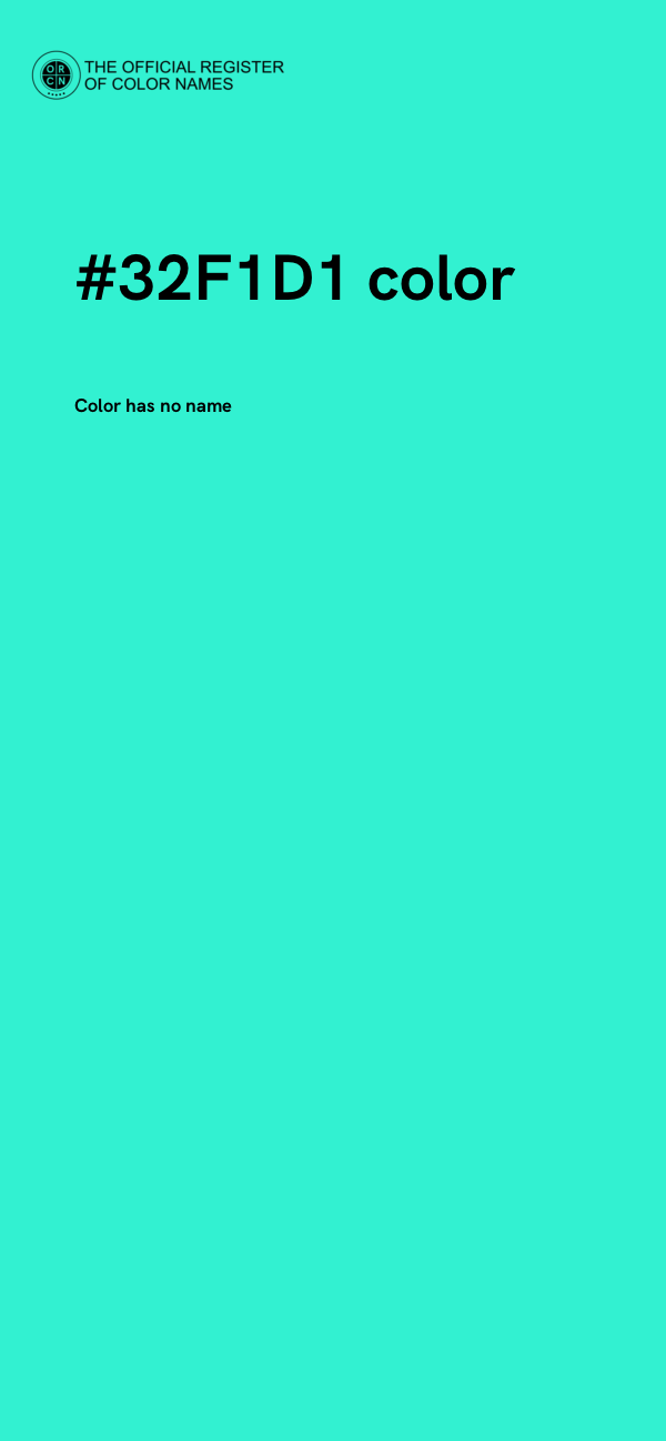 #32F1D1 color image