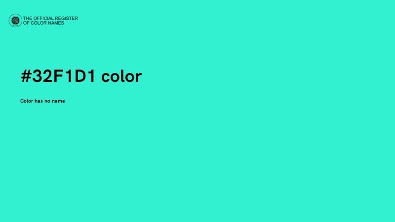 #32F1D1 color image