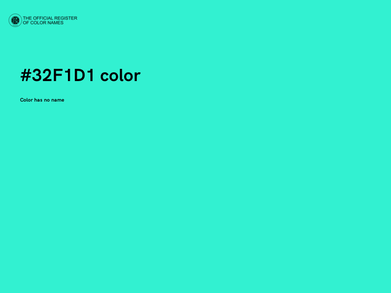 #32F1D1 color image