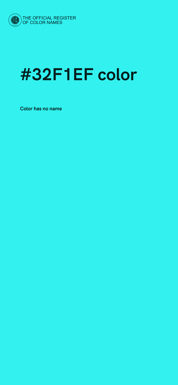 #32F1EF color image
