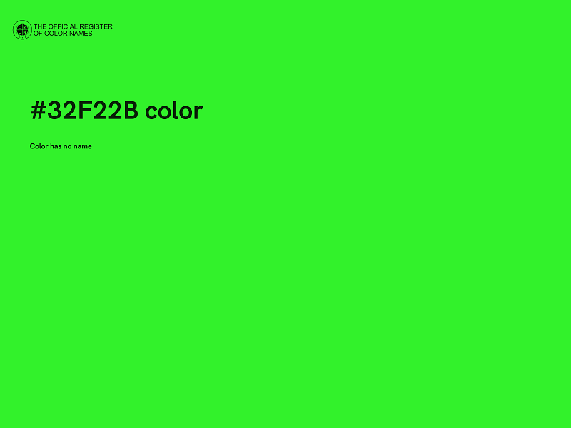 #32F22B color image