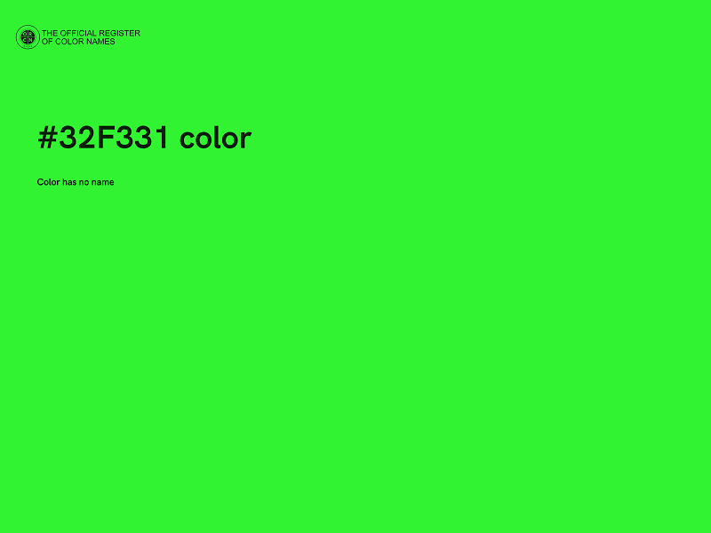 #32F331 color image