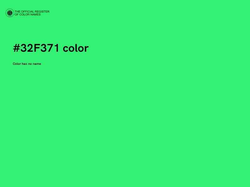 #32F371 color image
