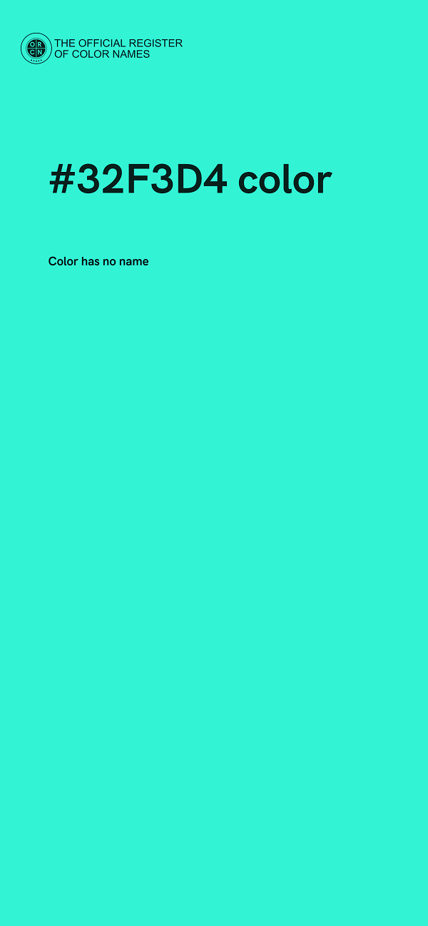 #32F3D4 color image