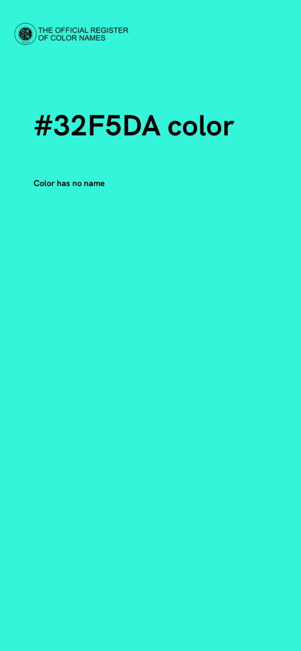 #32F5DA color image