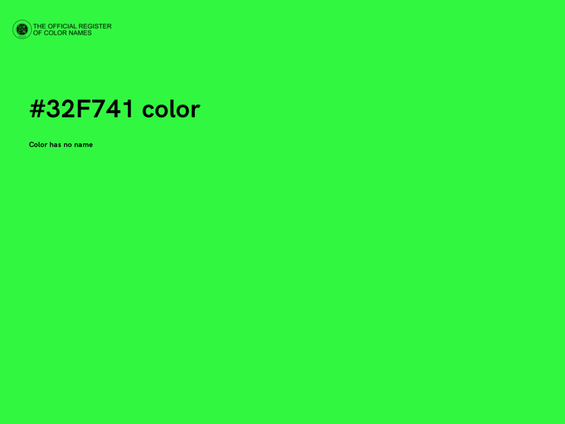 #32F741 color image