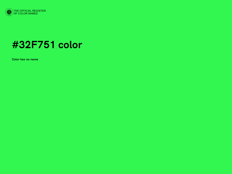 #32F751 color image