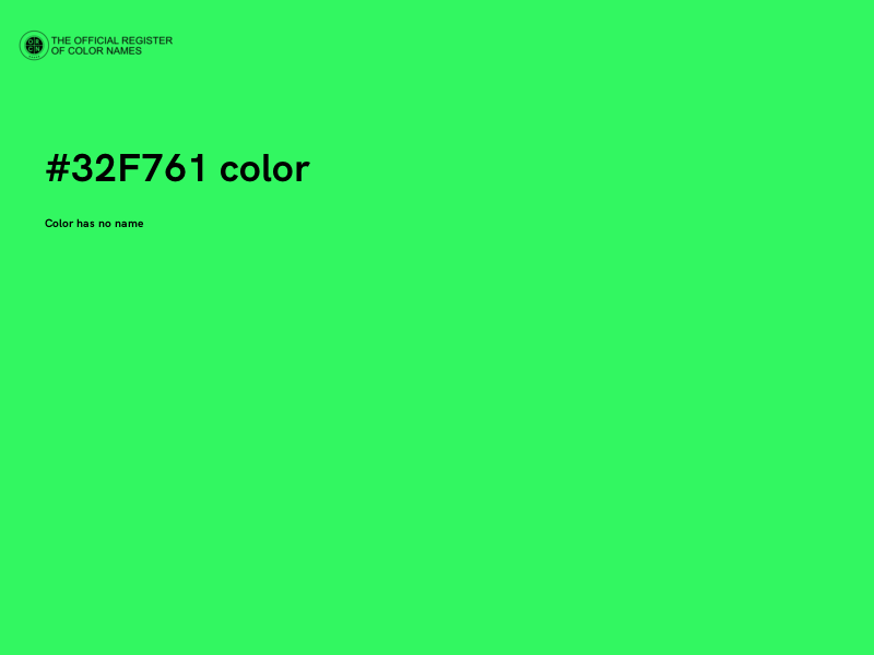 #32F761 color image
