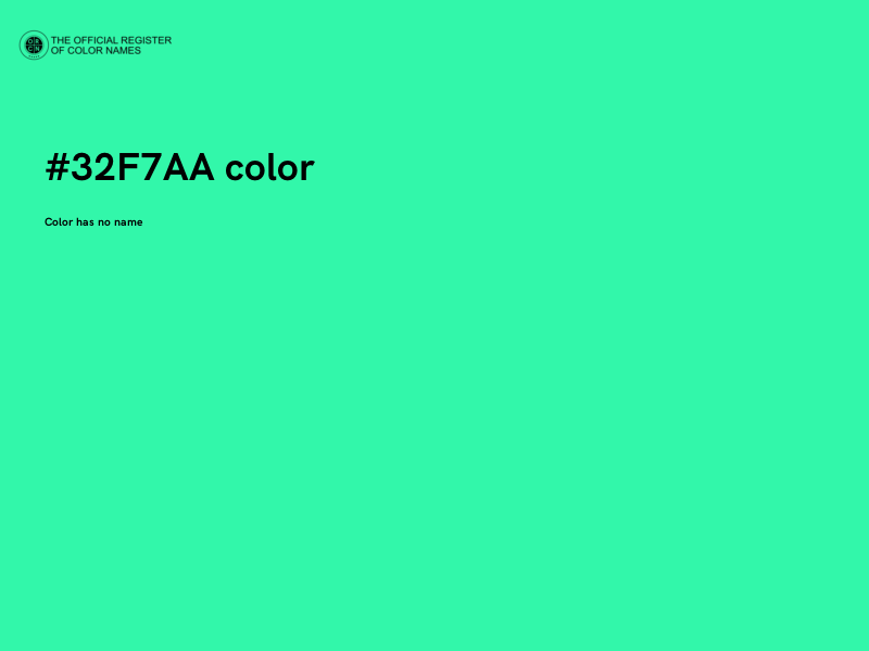 #32F7AA color image