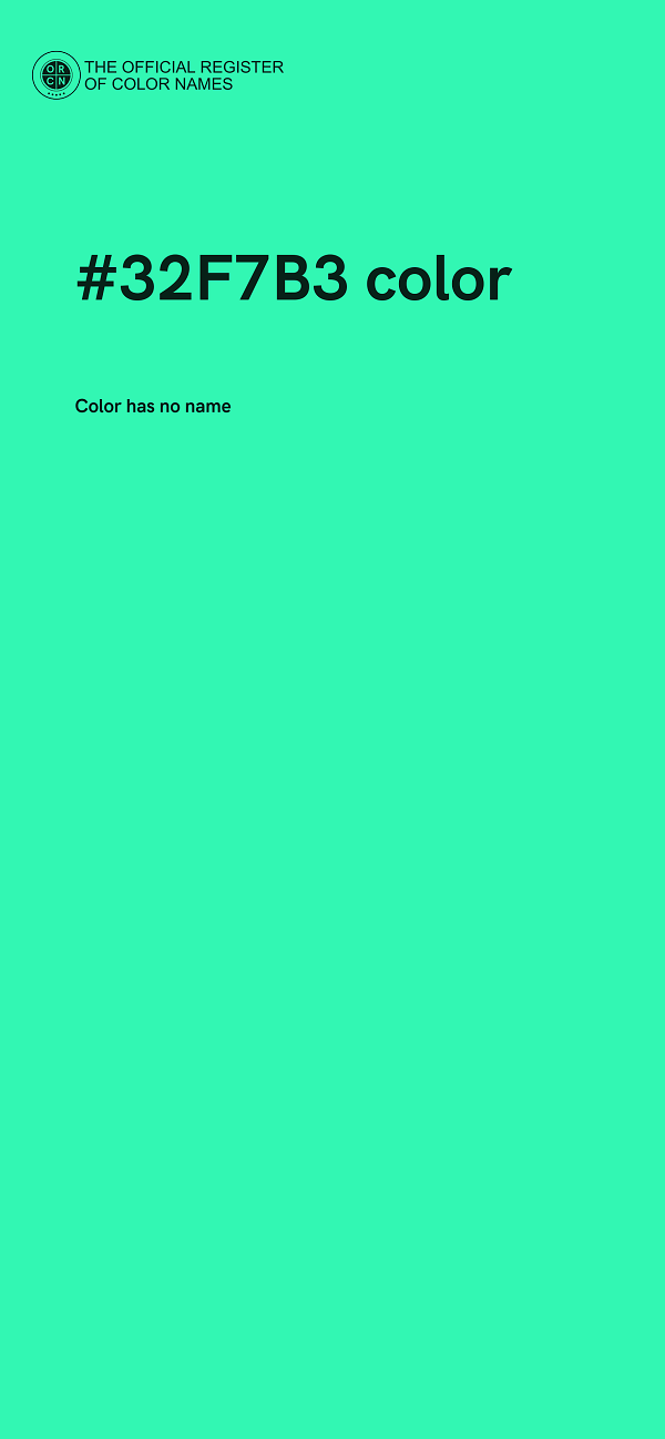 #32F7B3 color image