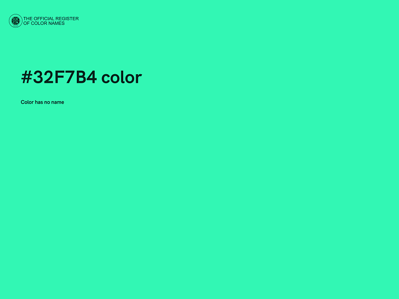 #32F7B4 color image