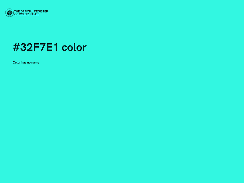 #32F7E1 color image