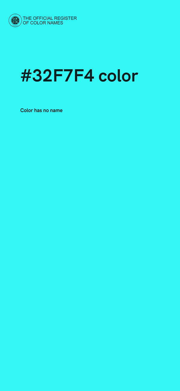#32F7F4 color image