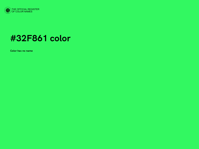 #32F861 color image