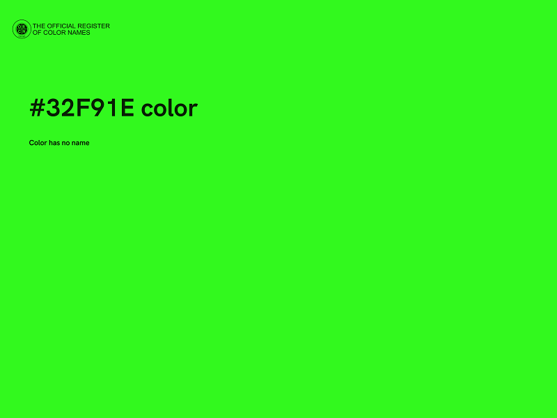 #32F91E color image