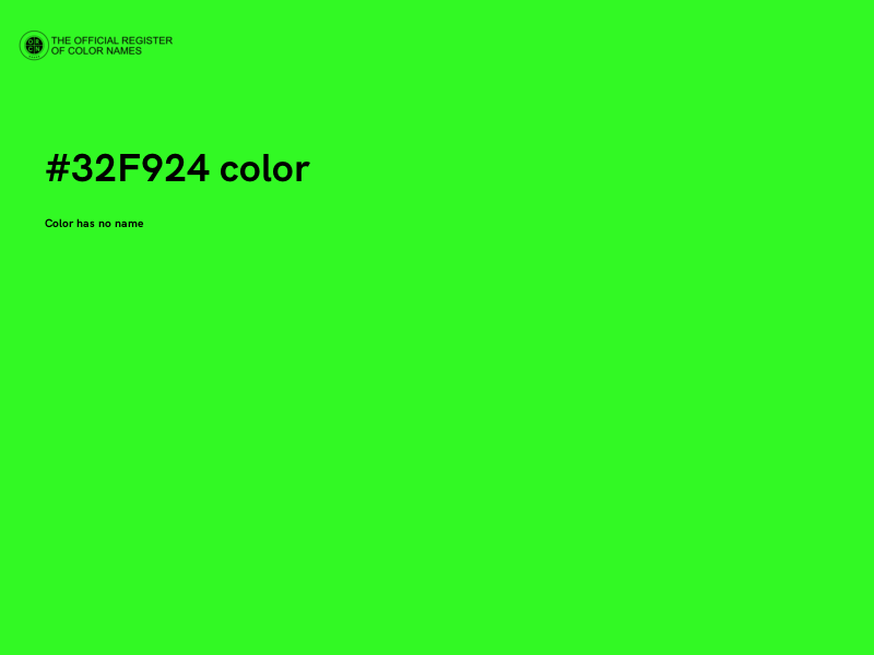 #32F924 color image