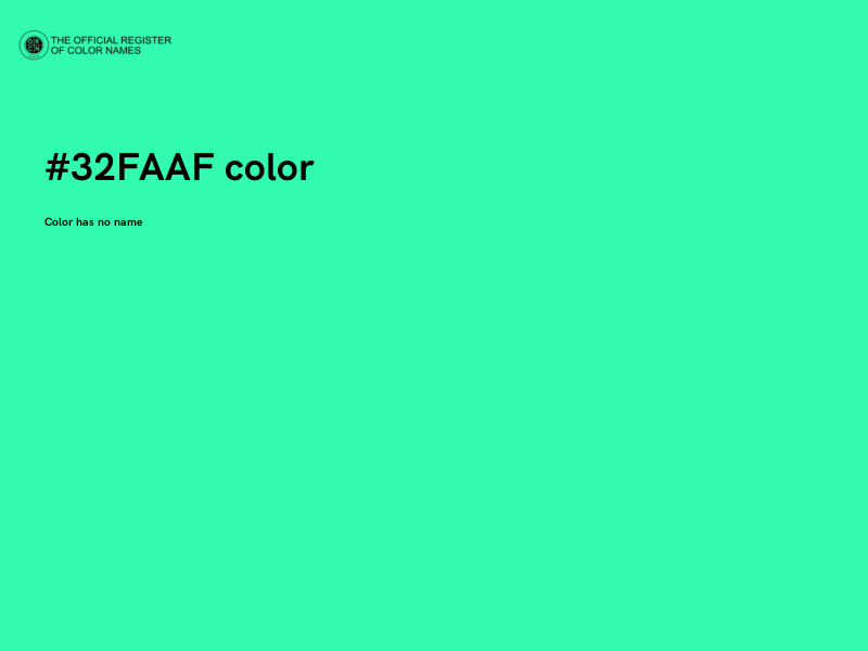 #32FAAF color image