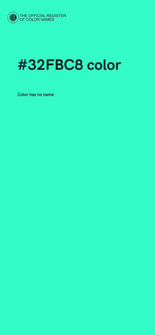 #32FBC8 color image