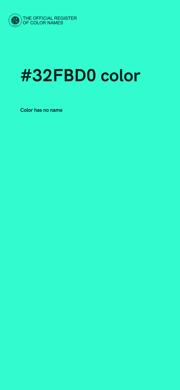 #32FBD0 color image