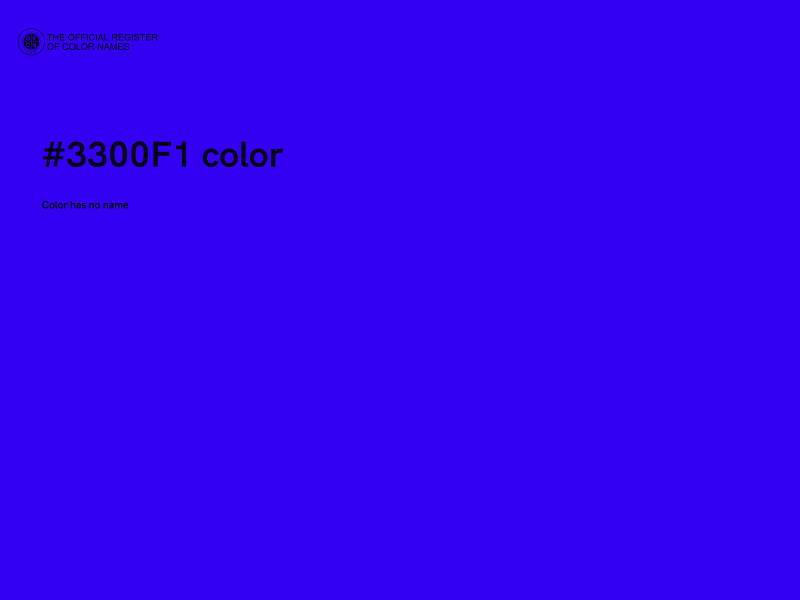 #3300F1 color image