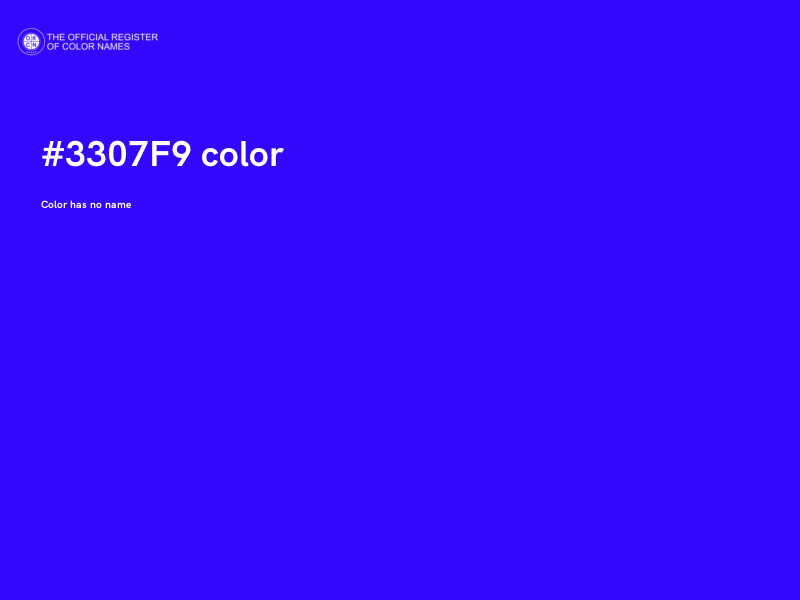 #3307F9 color image