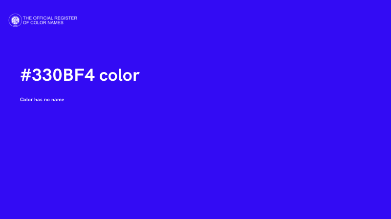 #330BF4 color image